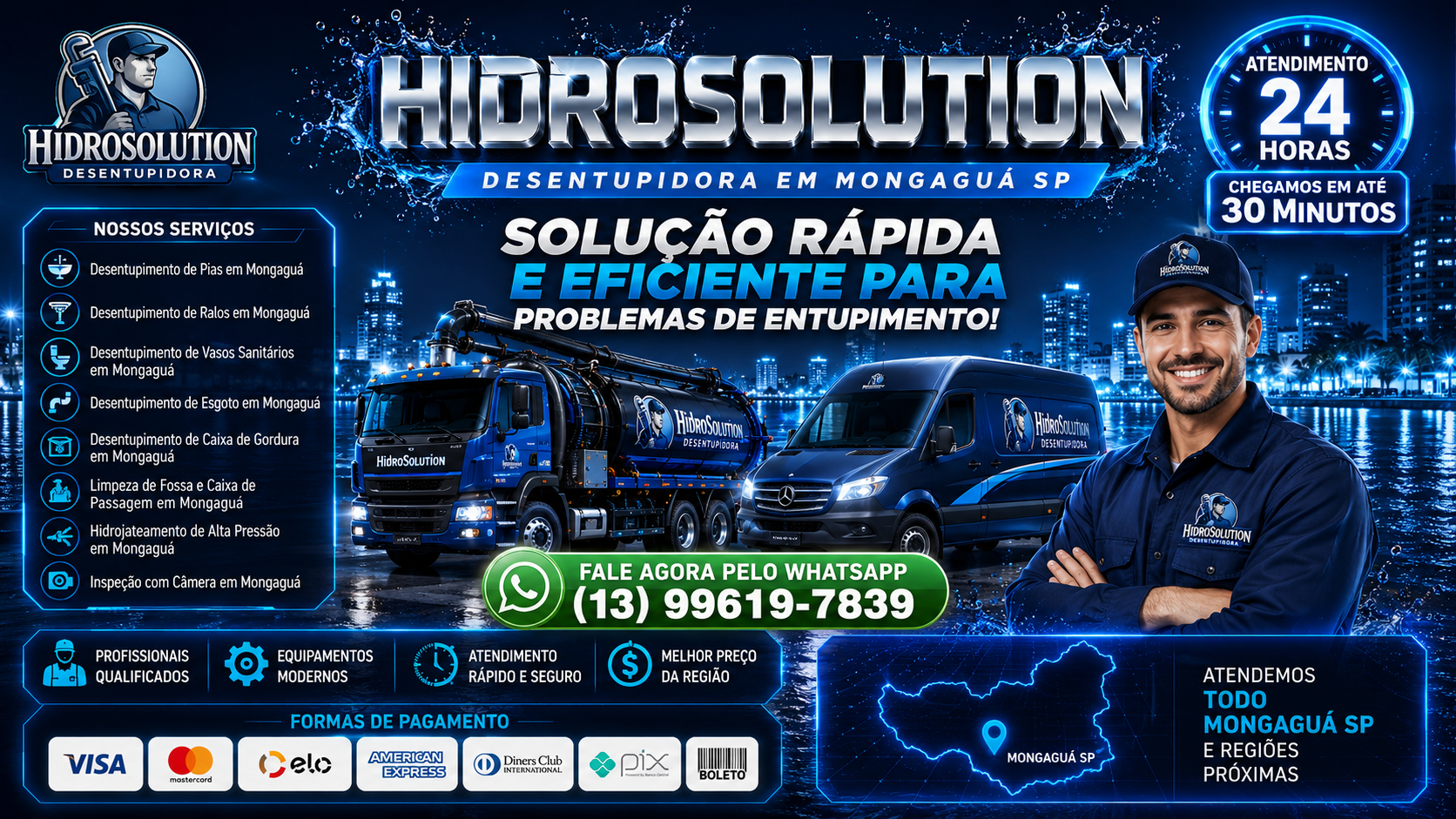 desentupidora em Mongaguá