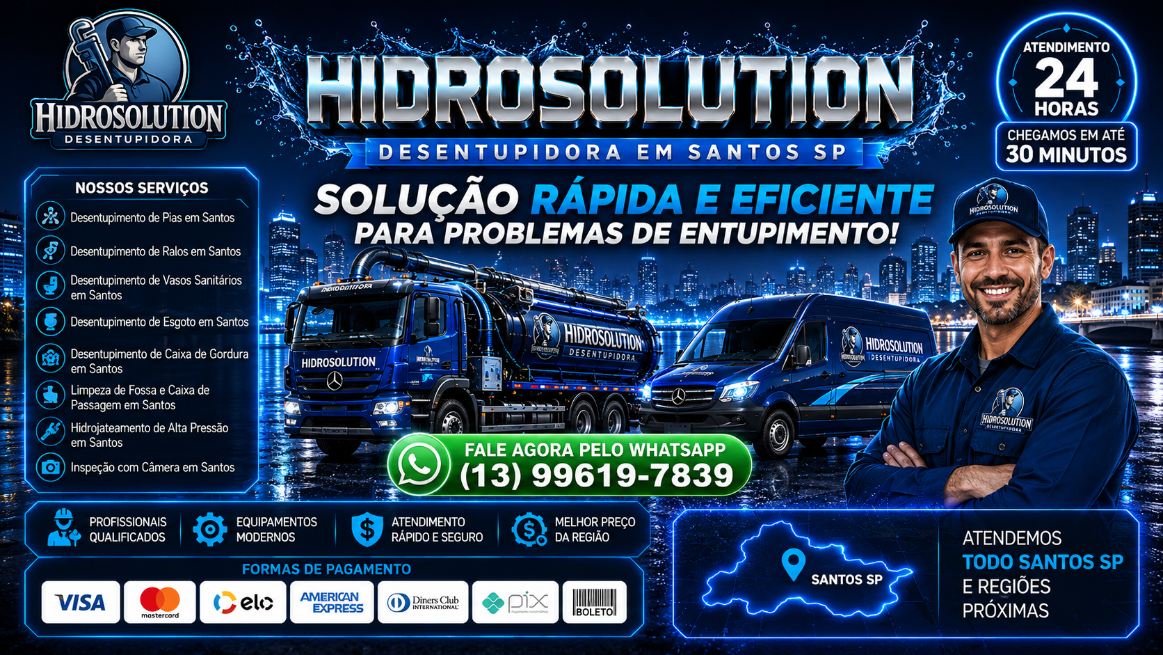 desentupidora em santos sp