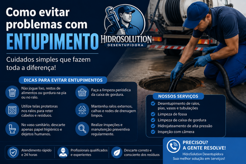 evite problemas com entupimento