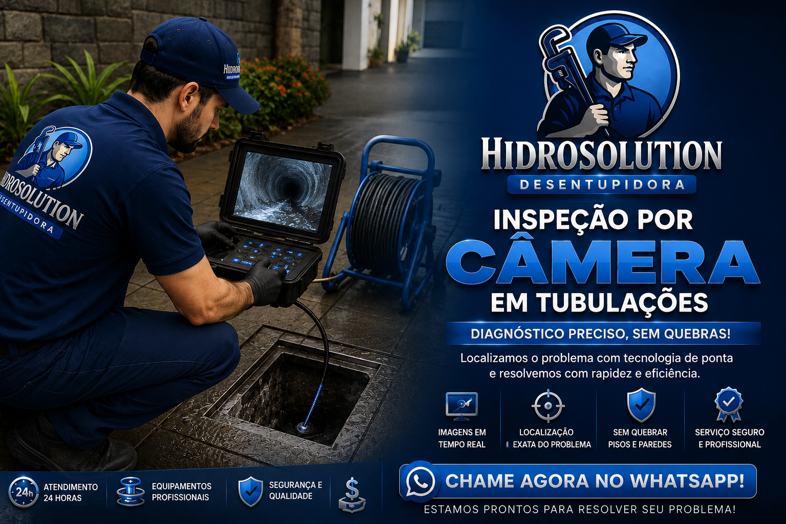 Inspeção por Câmera em Tubulações