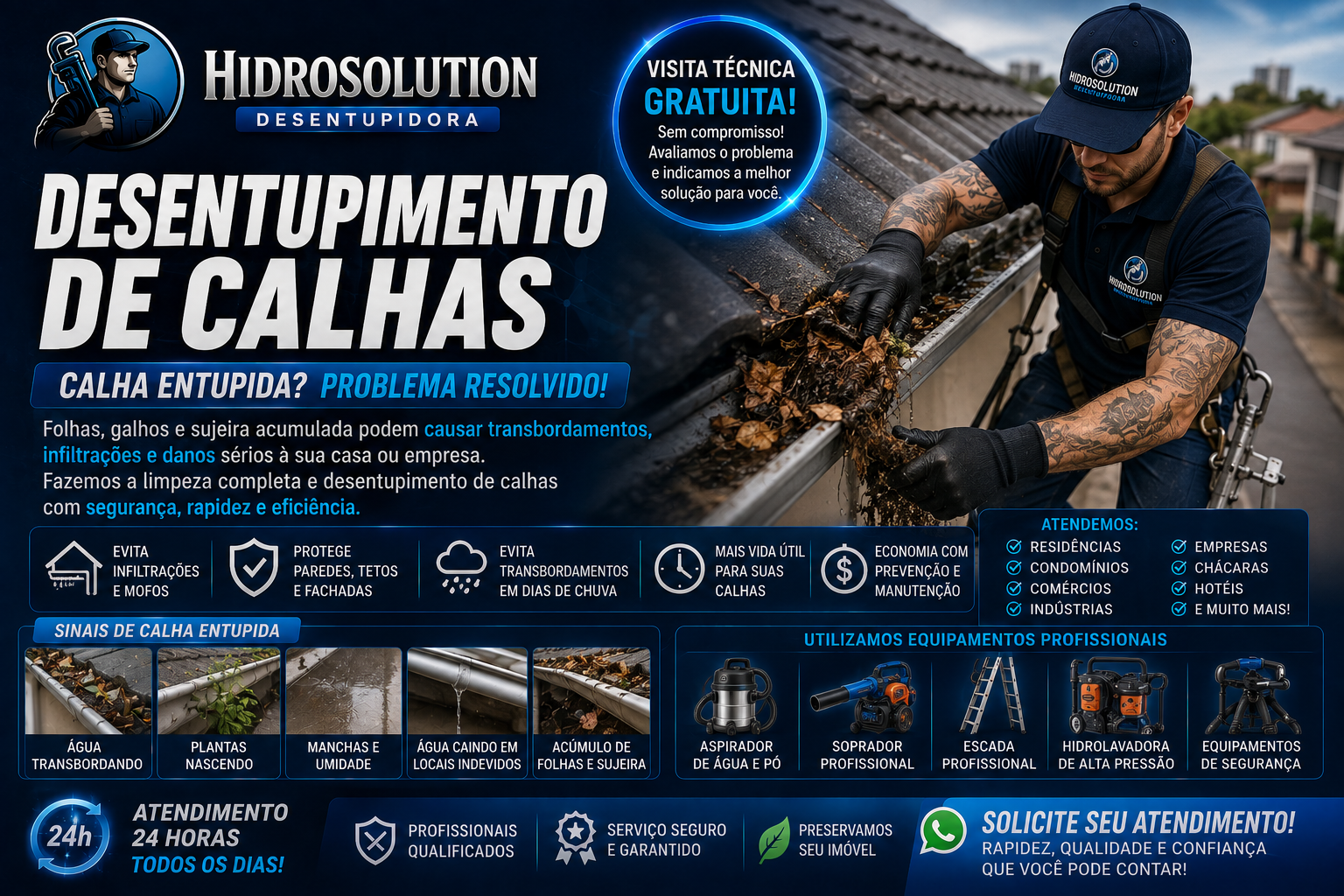 desentupimento de calha