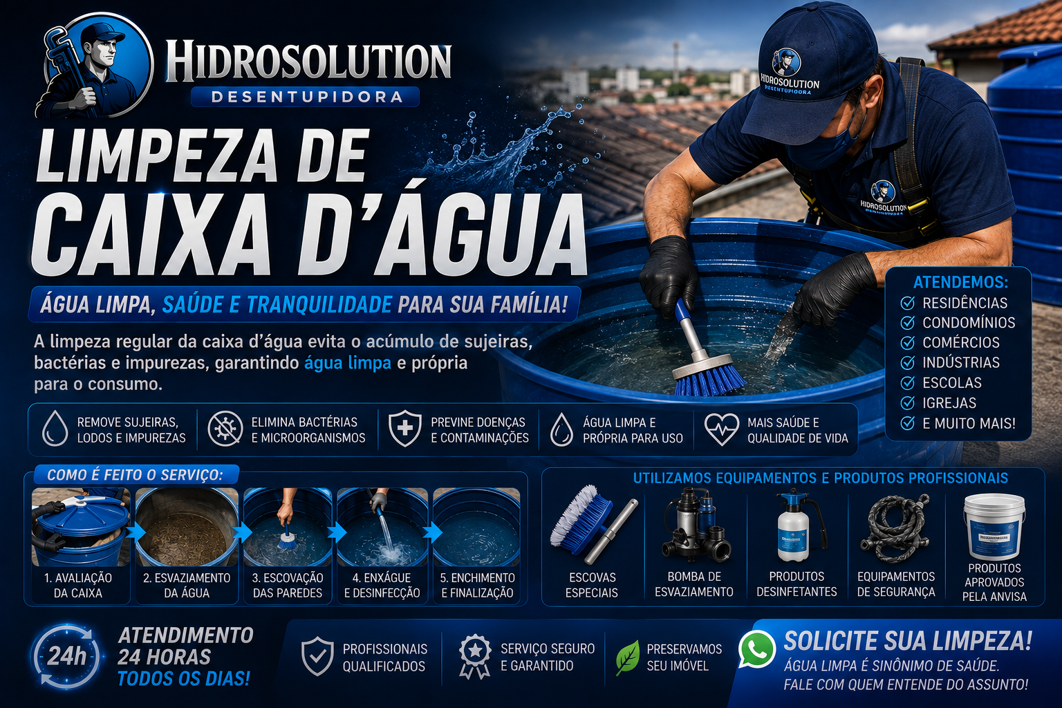 limpeza de caixa de agua